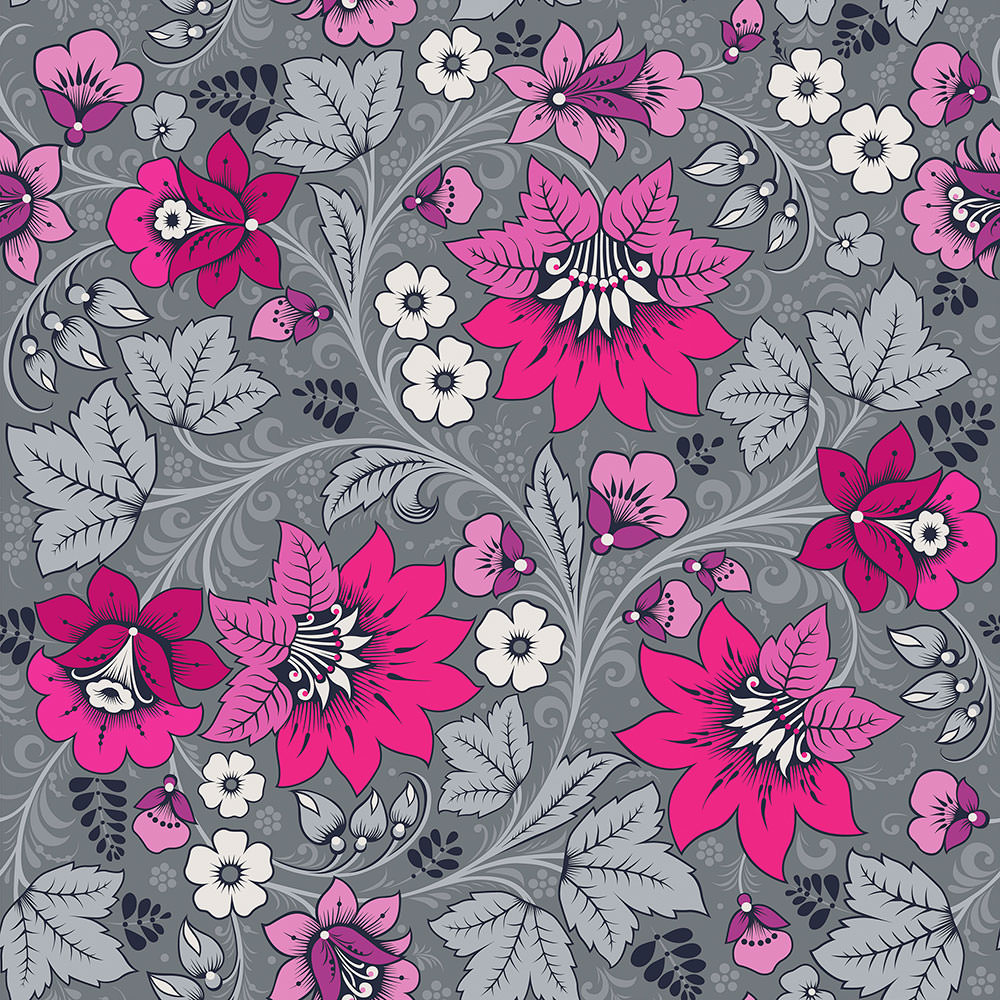 Pink And Grey Wallpaper | Olenka Design