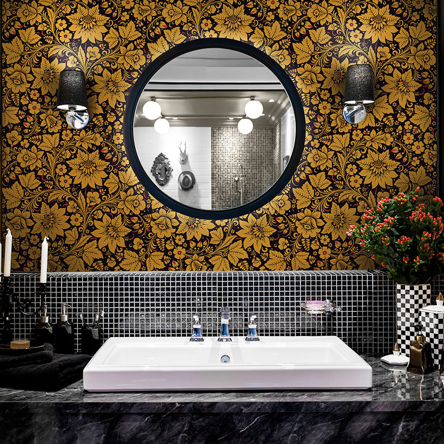 Black And Gold Wallpaper | Olenka Wallpaper Designs
