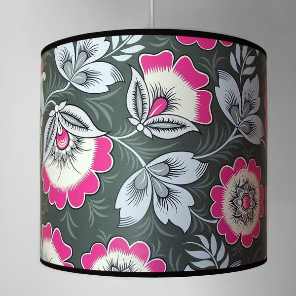 Neva Pink and Grey Lampshade Olenka Design